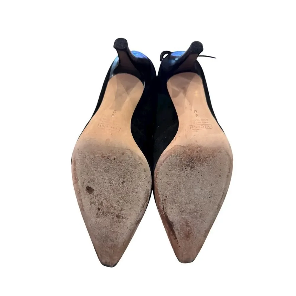 Giuseppe Zanotti Design Women's Black Suede Leather Pump Heels Size 9